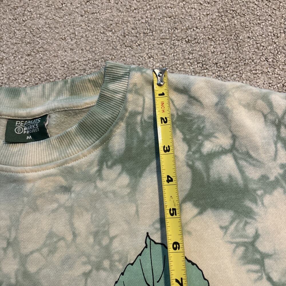 Peanuts Parks Project Sweatshirt Green Nature Therapy Snoopy Woodstock Men’s M - Picture 5 of 8